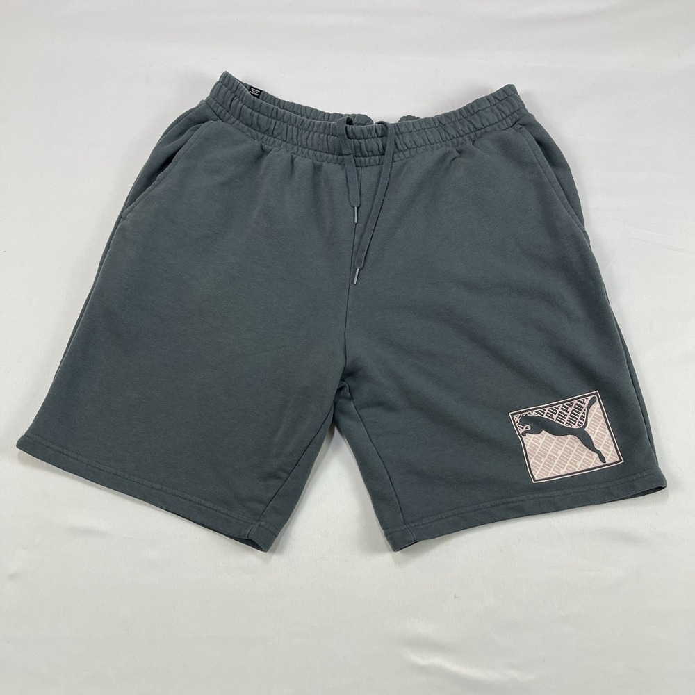 Puma Crosswise Athletic Workout Drawstring Elastic Waist Sweatshorts Shorts XL